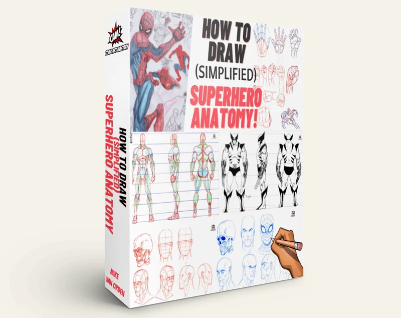 Simplified Superhero Anatomy course artwork from Comic Art Mastery