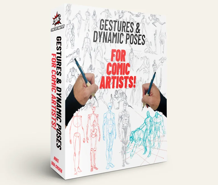 Gestures and Dynamic Poses course artwork from Comic Art Mastery